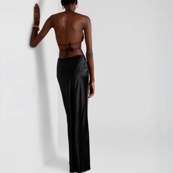 Cult Gaia Colette Embellished Cutout Satin Maxi Dress New With Tags - Picture 5 of 11